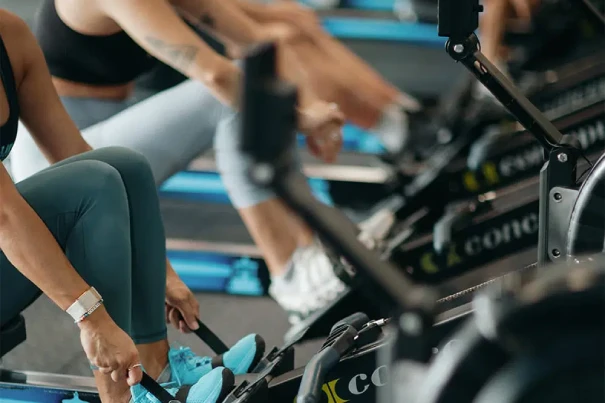 Women in the gym working out